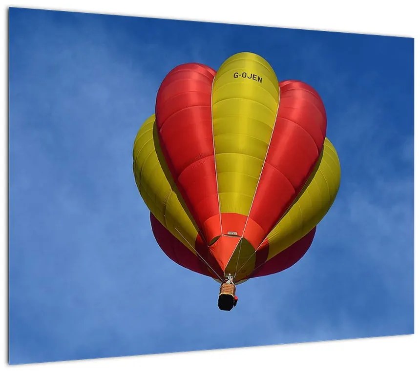 Obraz na szkle - latający balon (70x50 cm)