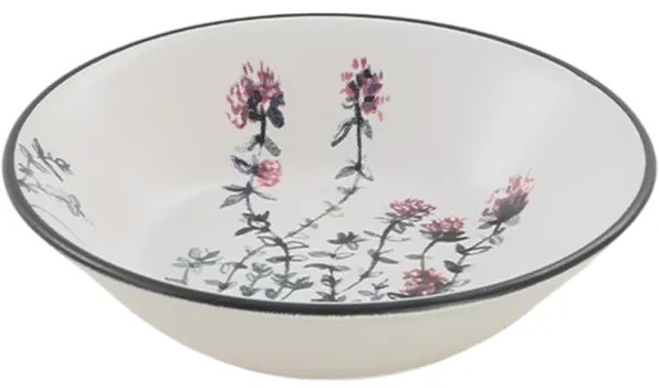 Zestaw 6 głębokich talerzy kamionkowych Herbal 18 cm