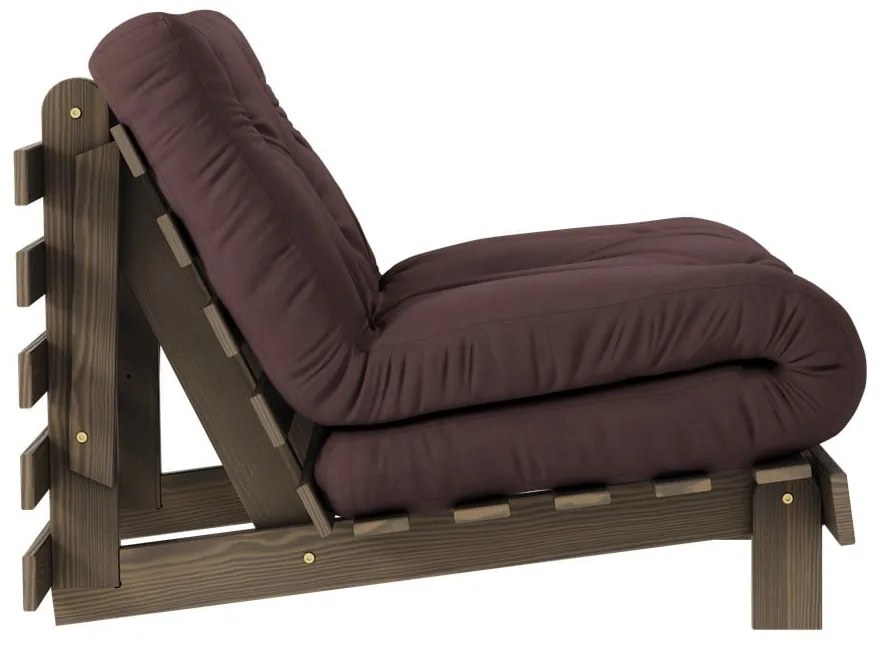 Ciemnobrązowy fotel Roots – Karup Design