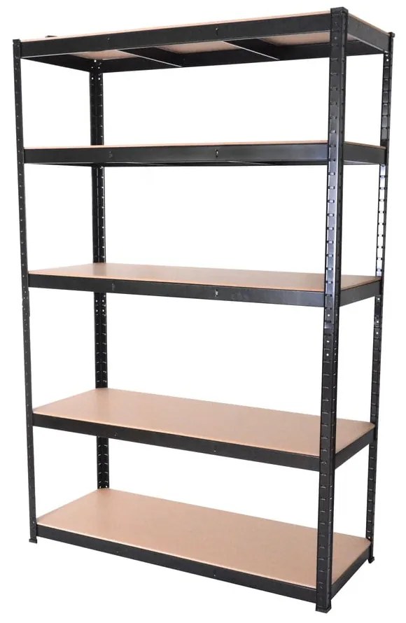 Czarny metalowy regał do garażu 120x180 cm – Rojaplast