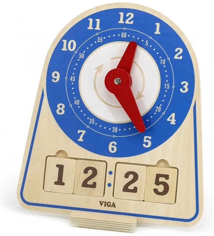 Viga drewniany zegar nauka zegara czasu montessori