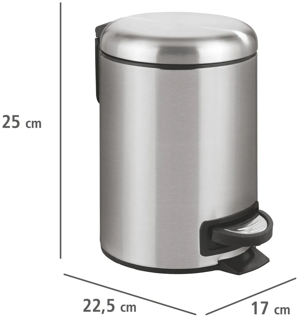 Kosz na śmieci ze stali nierdzewnej LEMAN, Easy Close, 3 l, WENKO