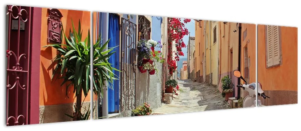 Obraz ulicy Sardynii (170x50 cm)