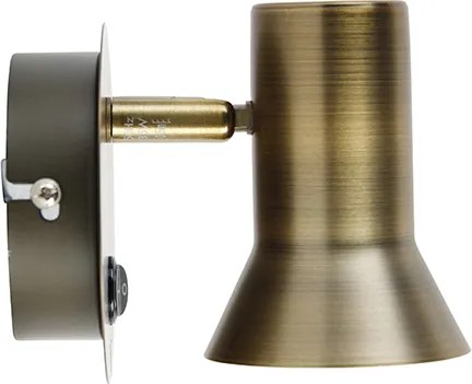 Inteligentny brązowy reflektor ścienny obrotowy i przechylny z włącznikiem, w zestawie Wifi GU10 50mm - Karin 1