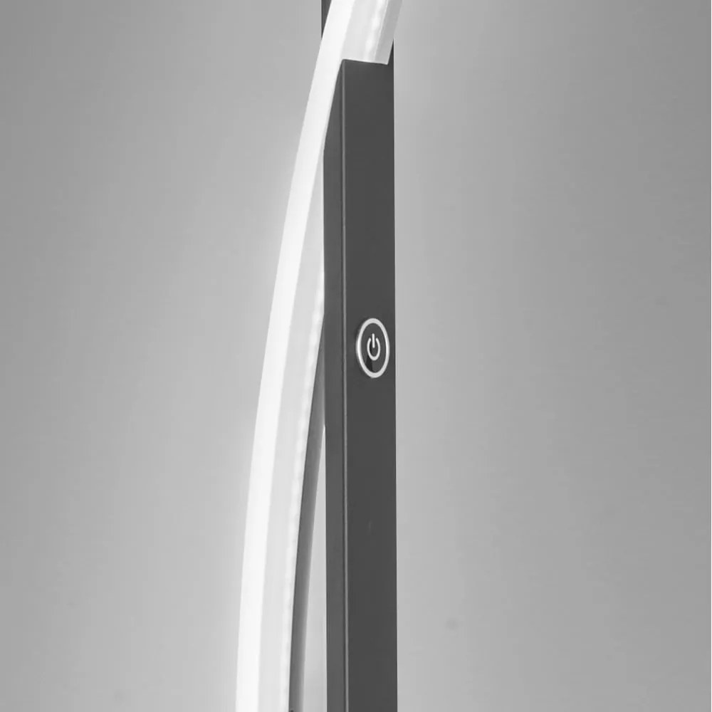 Czarna lampa stojąca LED ze ściemniaczem (wysokość 144,5 cm) Bridge – Fischer & Honsel