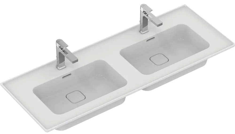 Biała ceramiczna umywalka podwójna 124x46 cm Strada II – Ideal Standard