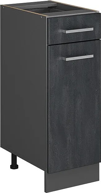 Szafka dolna do kuchni czarny beton 30x46x81.6 r-line