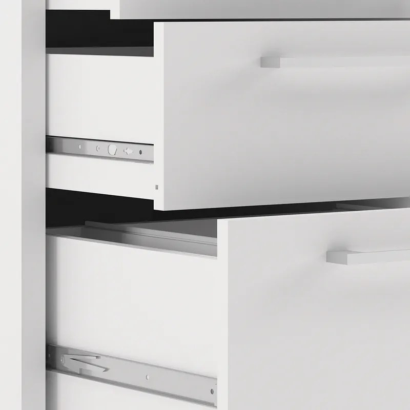 Kontenerek 4-szufladowy na kółkach Prima 4 biały