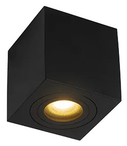 Nowoczesny kwadratowy reflektor łazienkowy czarny - Capa