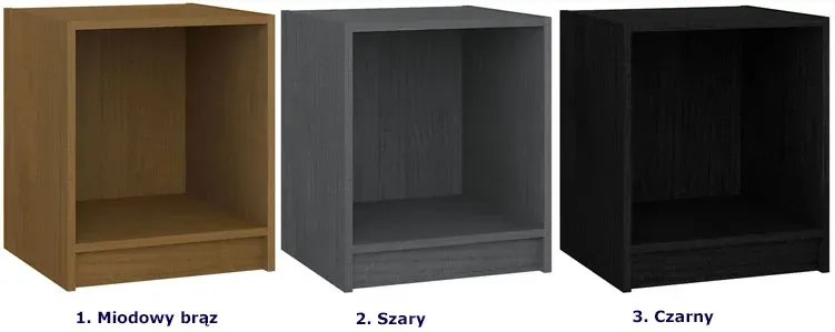 Minimalistyczna drewniana szafka nocna miodowy brąz - Lavel