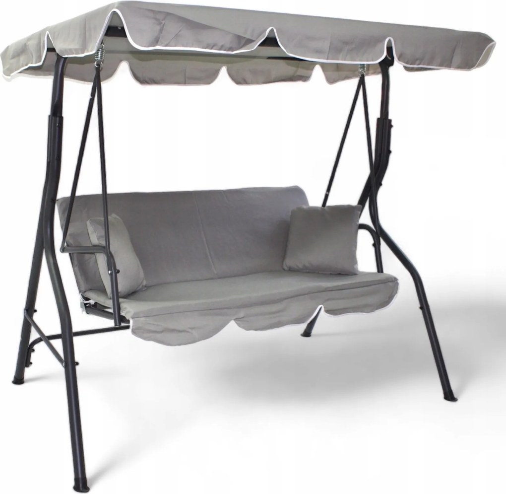 Huśtawka ogrodowa 3-osobowa Puerto MAS-4003A, jasnoszara