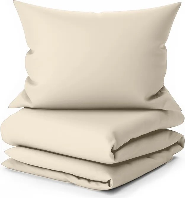 PrzytulneMieszkanie.pl PrzytulneMieszkanie.pl Pościel bawełniana LUX beżowa hotelowa kieszeń Rozmiar pościeli: 70 x 90 cm | 140 x 200 cm