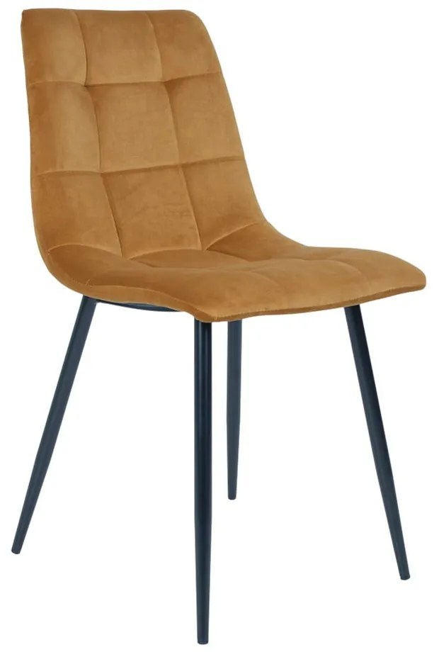 Żółte tapicerowane krzesła zestaw 2 szt. Middelfart – House Nordic