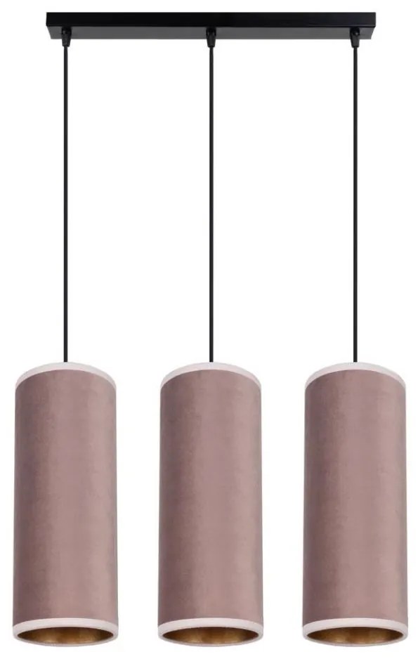 Lampa wisząca AVALO 3xE27/60W/230V różowo-miedziana