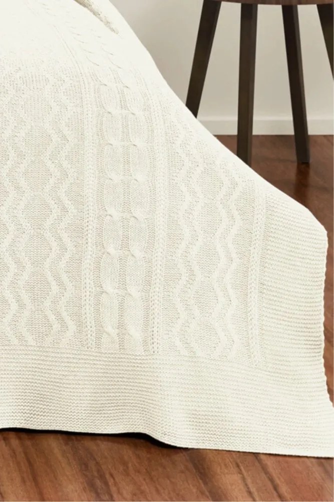 Wełniana narzuta na łóżko SPARSE w opakowaniu prezentowym Szary