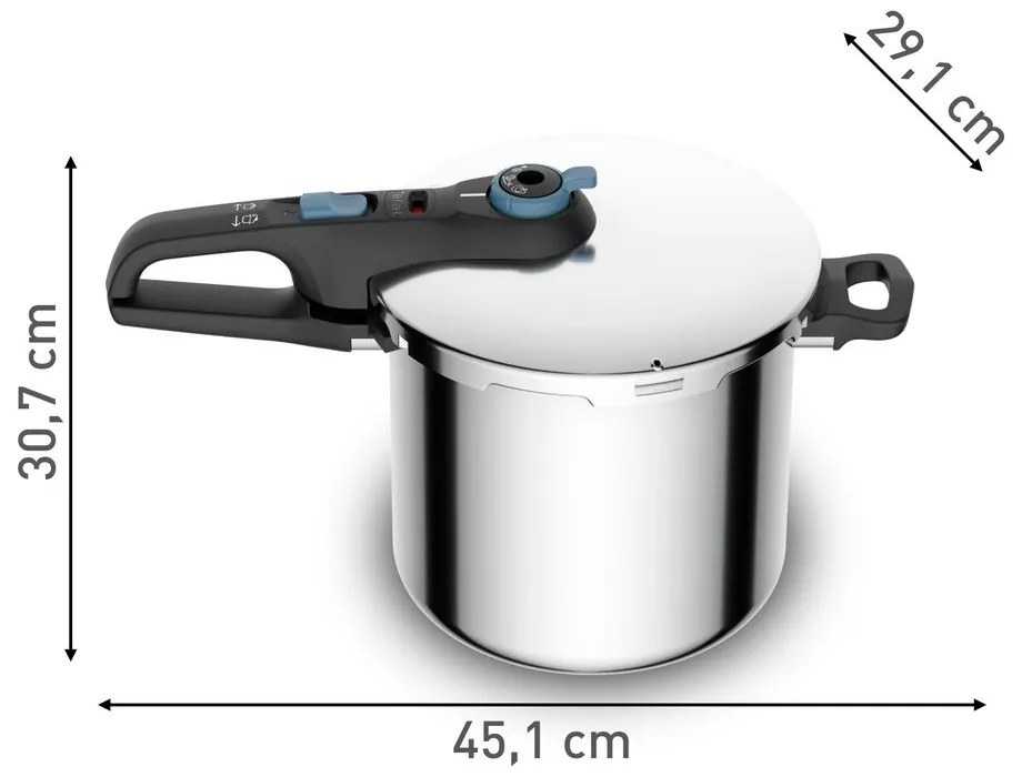 Szybkowar ze stali nierdzewnej 8 l Secure Trendy – Tefal