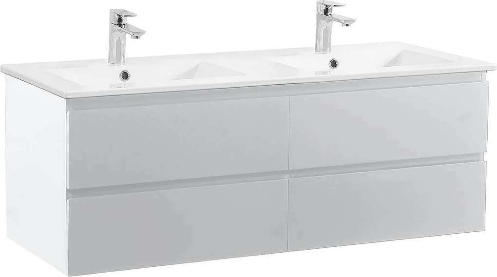 SORRENTO 120 cm podwójna szafka pod umywalkę z blatem ceramicznym