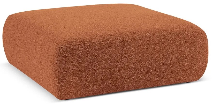 Brązowy puf z materiału bouclé Molino – Micadoni Home