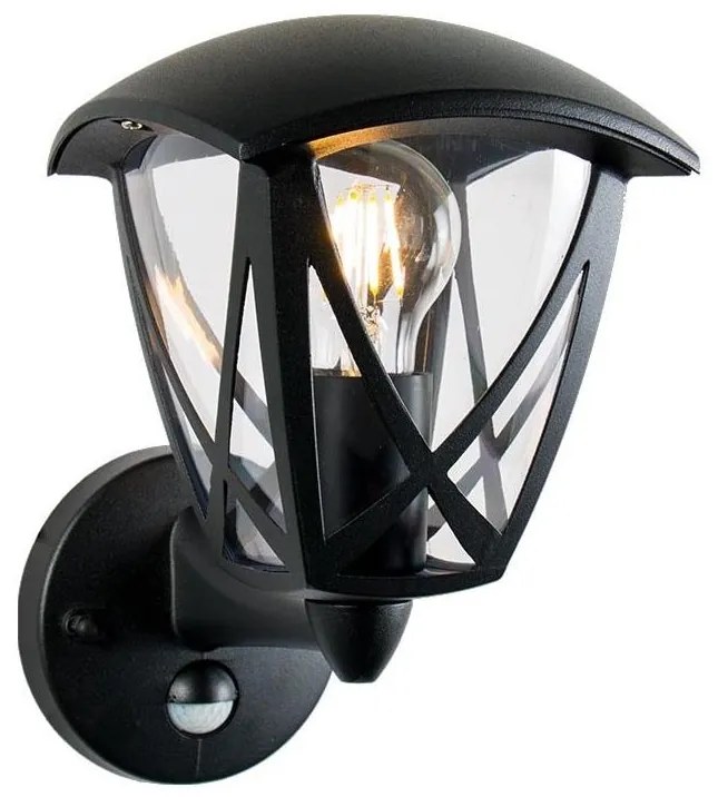 Prezent 39041 - Lampa zewnętrzna ścienna z czujnikiem SPLIT 1xE27/40W/230V