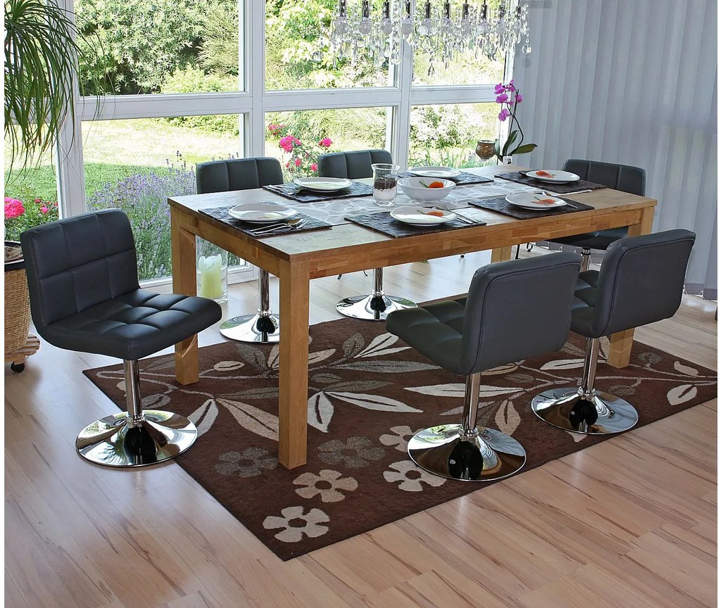 Krzesło do jadalni Cadiz (zestaw 6 sztuk),  szary