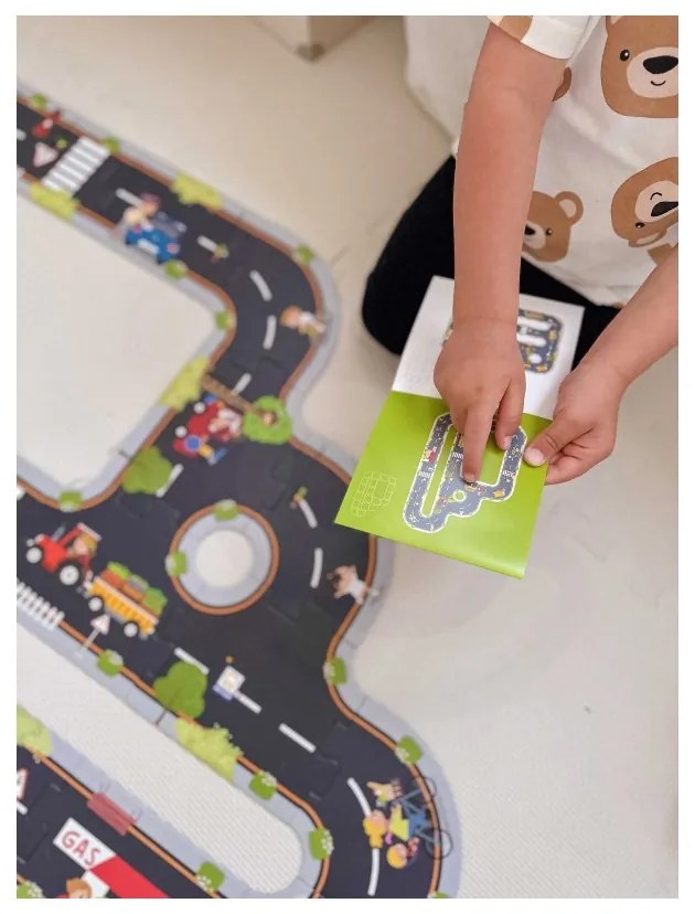 Tooky toy droga puzzle dla dzieci autostrada makieta 21 el. certyfikat fsc