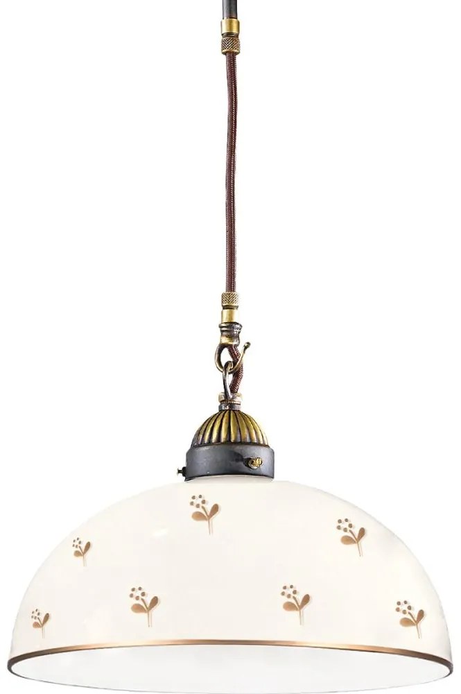 Kolarz 731.30.171 - Żyrandol na lince NONNA 1xE27/75W/230V Ø 30 cm, kwiatowy, różowe złoto