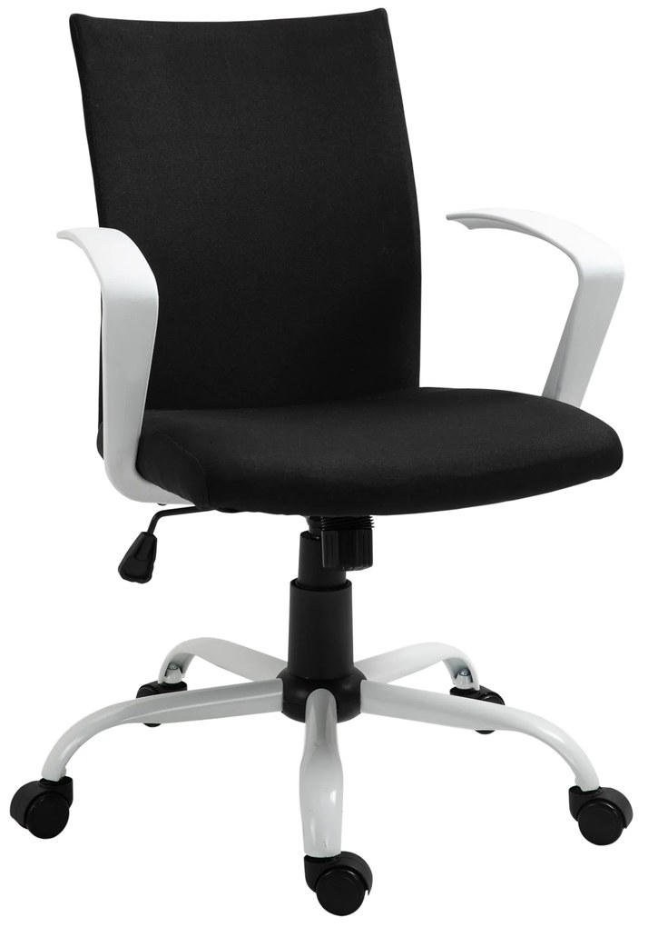 HOMCOM Krzesło Biurowe Fotel Biurowy Regulacja Wysokości Obciążenie do 220kg Jasnoszary | Aosom PL