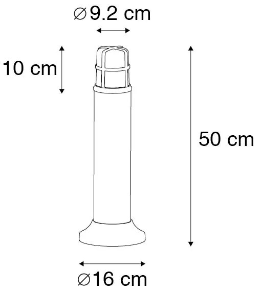 Zewnetrzna Vintage'owa lampa podłogowa zewnętrzna w kolorze antycznego złota IP54 50 cm - Kiki Nowoczesny Oswietlenie zewnetrzne