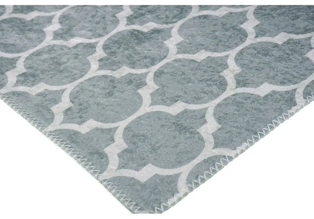 Jasnoszaro-kremowy dywan odpowiedni do prania 80x50 cm – Vitaus