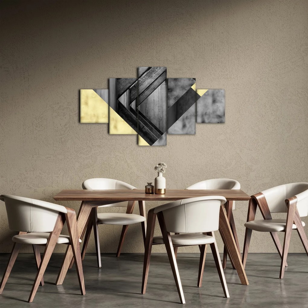 Obraz - Teksturowane kształty (125x70 cm)