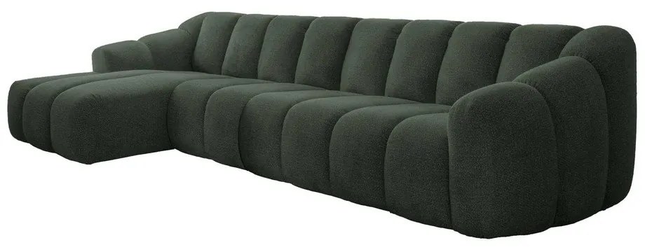 Ciemnozielony narożnik (lewostronny/z szezlongiem) Shell – Miuform