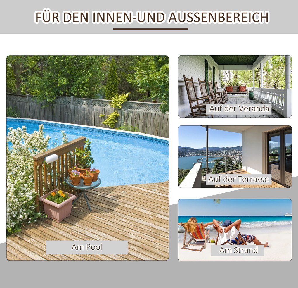 Outsunny krzesło ogrodowe Adirondack, białe, 77 x 94 x 97 cm