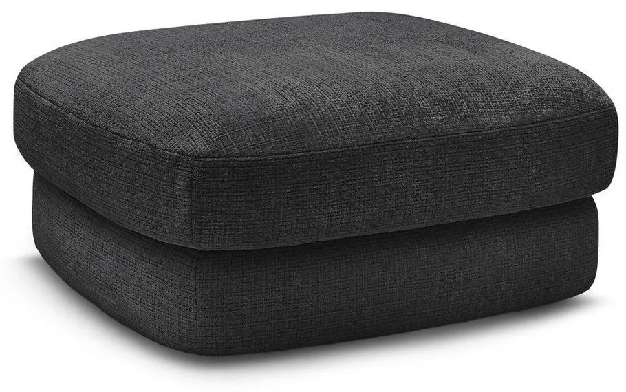 Czarny podnóżek z tkaniny szenilowej Leonore – Bobochic Paris