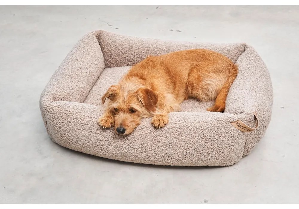 Beżowe legowisko dla psów z materiału bouclé 93x120 cm Senso Greige L – MiaCara