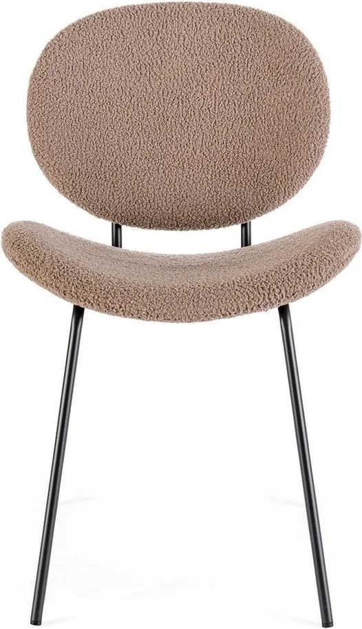 Beżowe tapicerowane krzesło Maddie – Yes Everyday