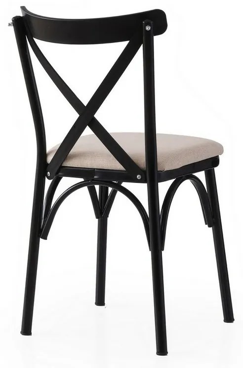 Zestaw krzeseł do jadalni Ekol Cream and Black, 2szt.