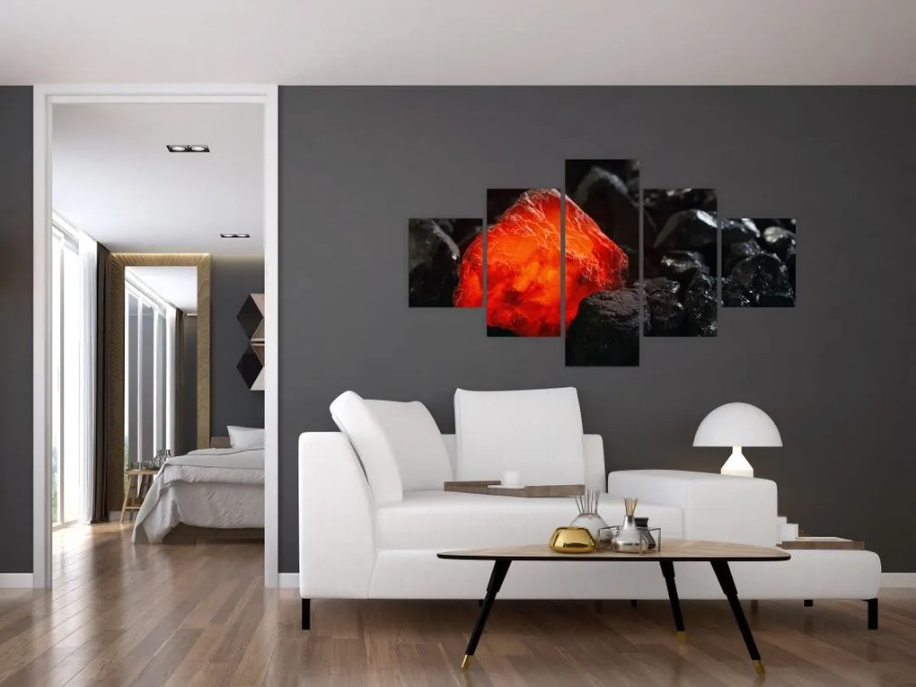 Obraz - świecący minerał (125x70 cm)