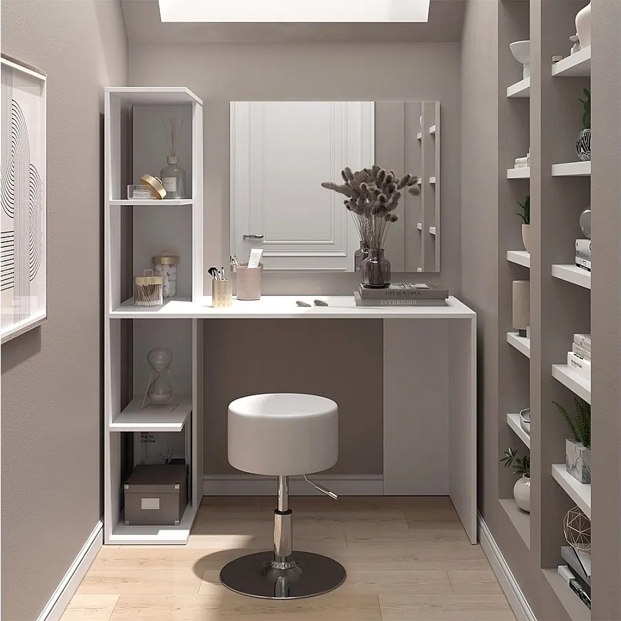 Toaletka biały 122.2x55.2x75.8 tower