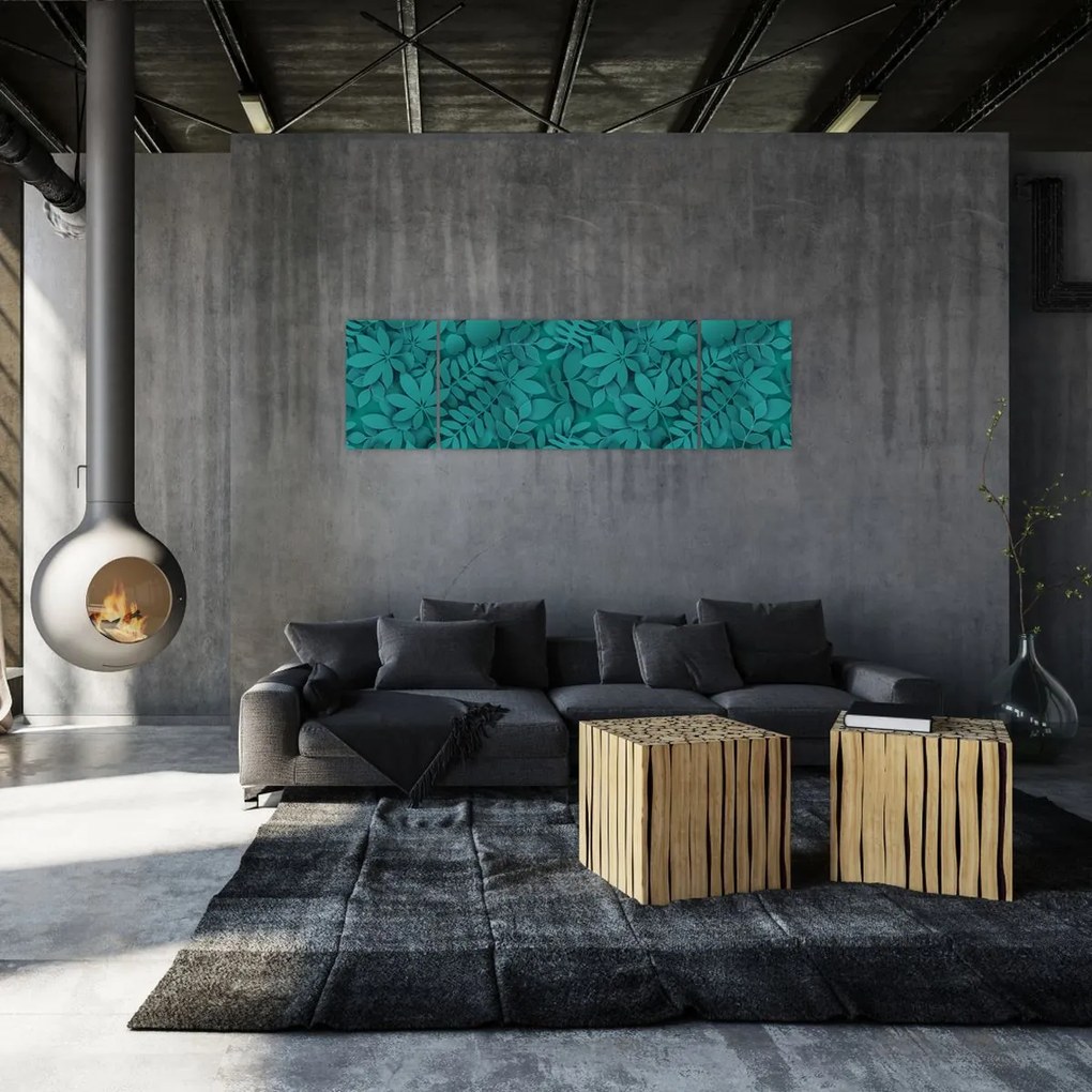 Obraz liści (170x50 cm)