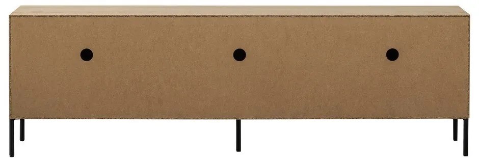 Szafka pod TV z litego drewna dębowego w naturalnym kolorze 180x56x46 cm Bono – WOOOD