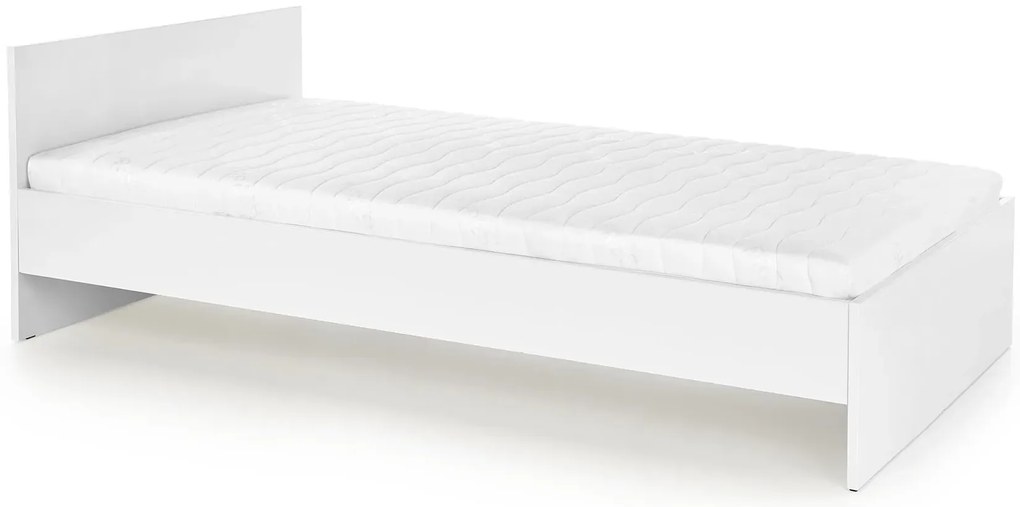 Białe skandynawskie pojedyncze łóżko H6-W92