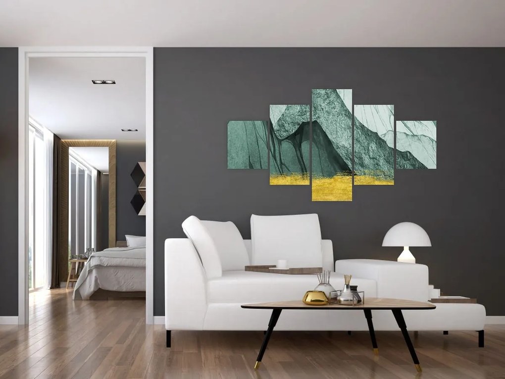 Obraz - Emerald Mountains N⁰2 (125x70 cm)