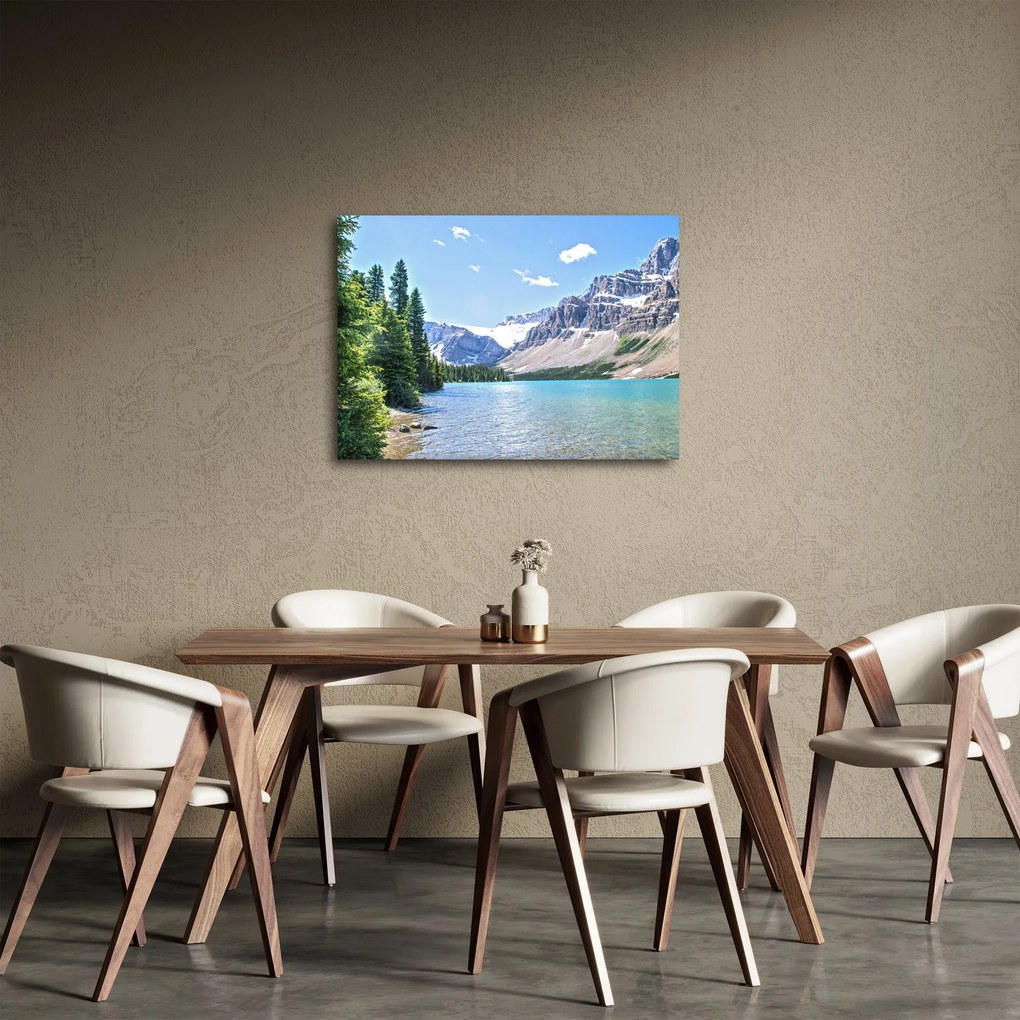 Obraz alpejskiego jeziora (70x50 cm)