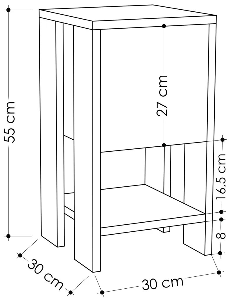 Stolik nocny Ema Oak