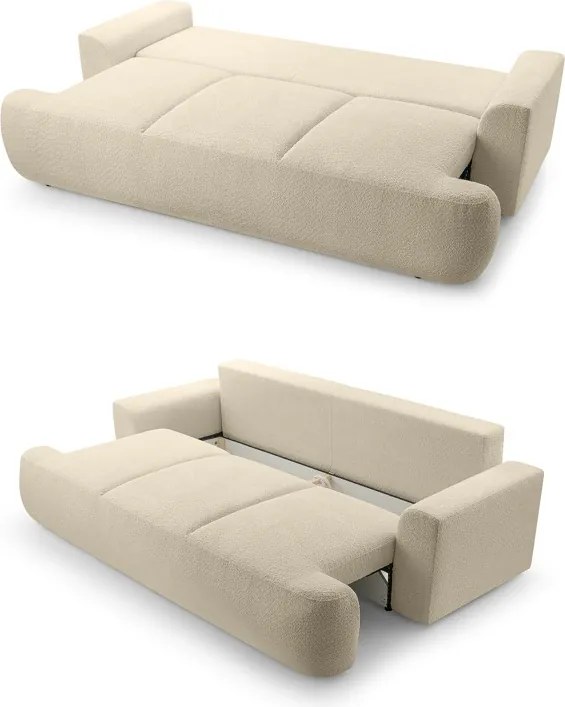 Sofa dwuosobowa VELO wolnostojący z funkcją spania w tkaninie Coral 50