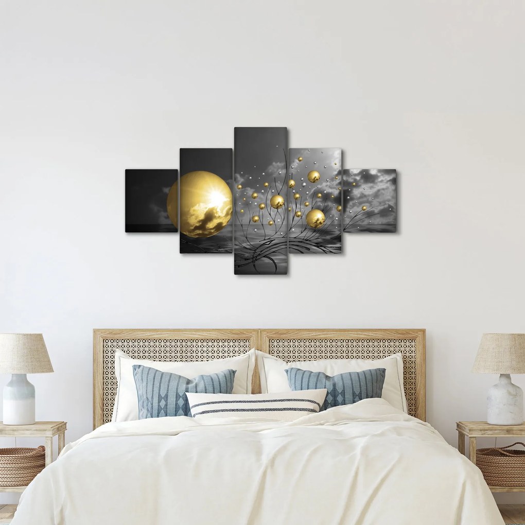 Obraz kul w kolorze ochry (125x70 cm)