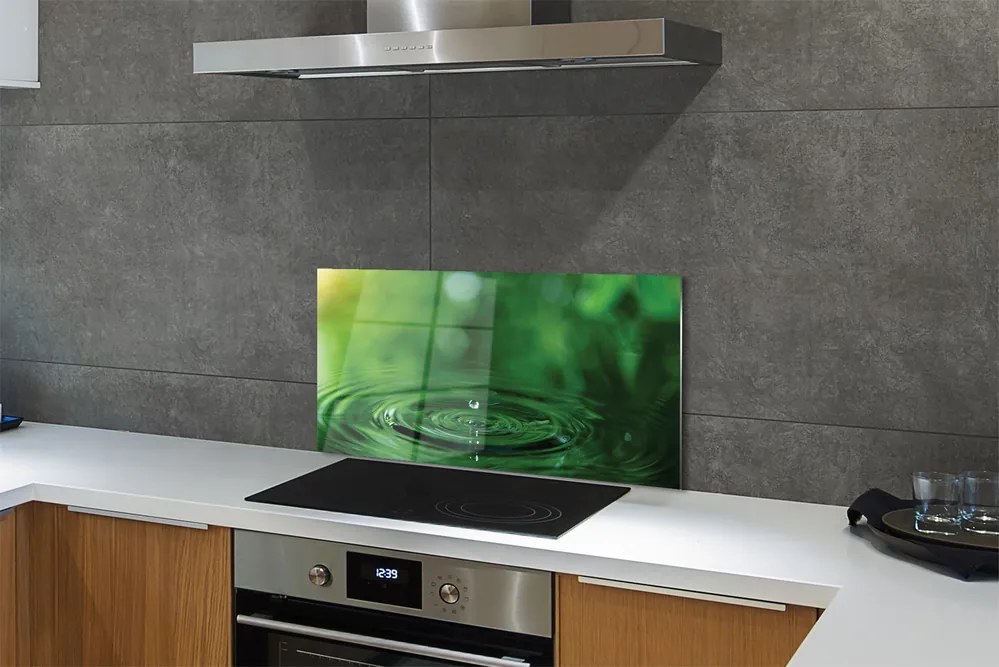 Szklany Panel Czysta Kropla w Makro