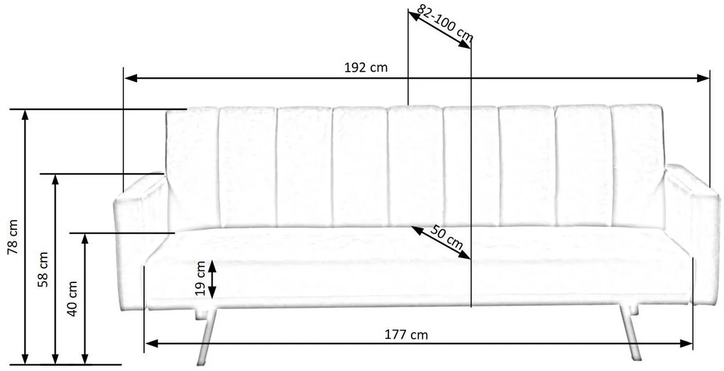 Ciemnozielona rozkładana sofa TROMSO