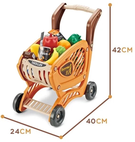 Woopie wózek sklepowy dla dzieci ruchome elementy + 42 akc.