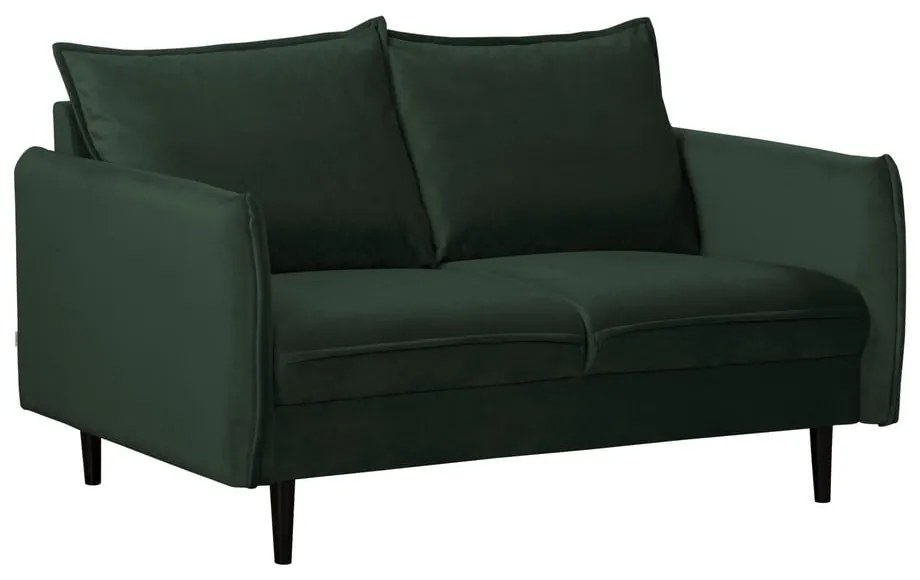 Ciemnozielona aksamitna sofa 138 cm Juli – Ropez
